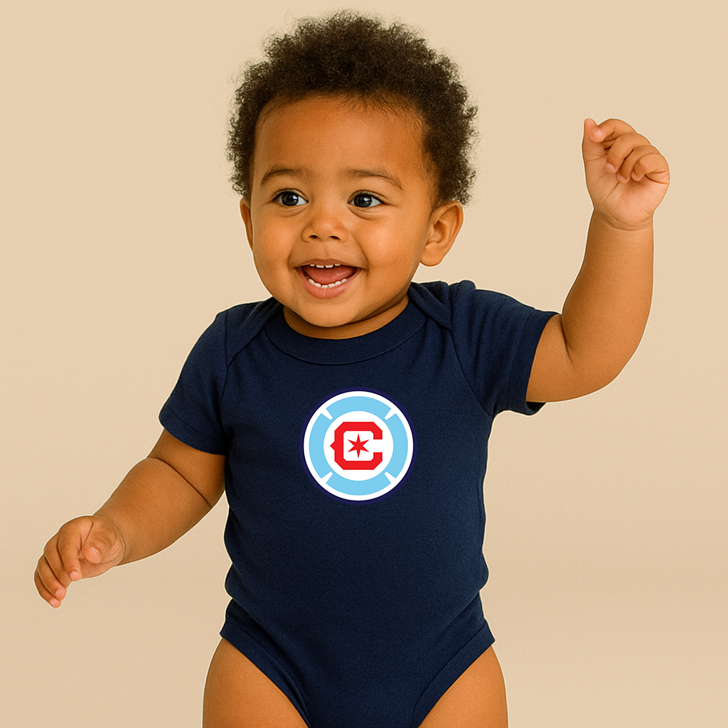 Chicago Fire Soccer Baby Romper Onesie