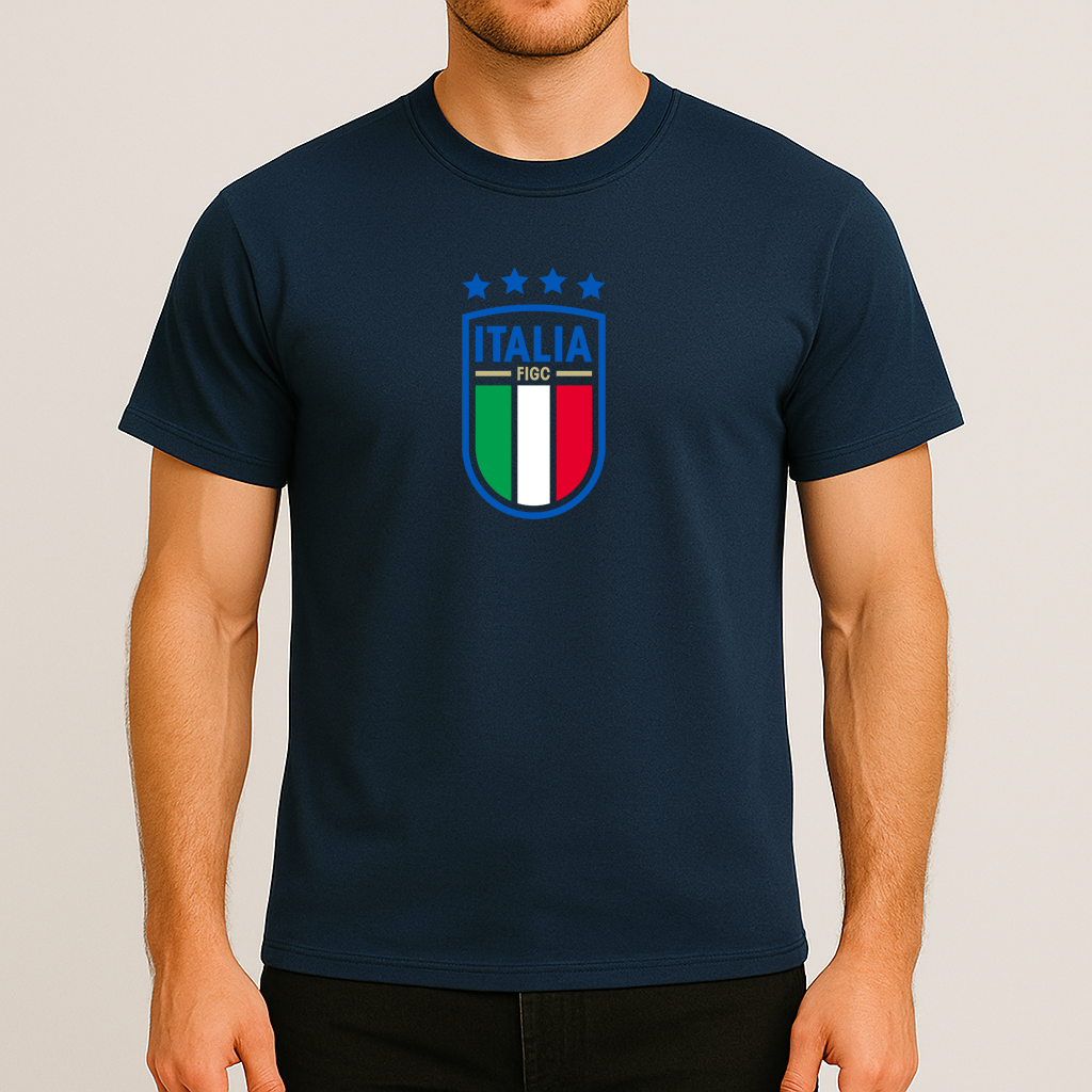 Men's Italy National Soccer Team Cotton T-Shirt
