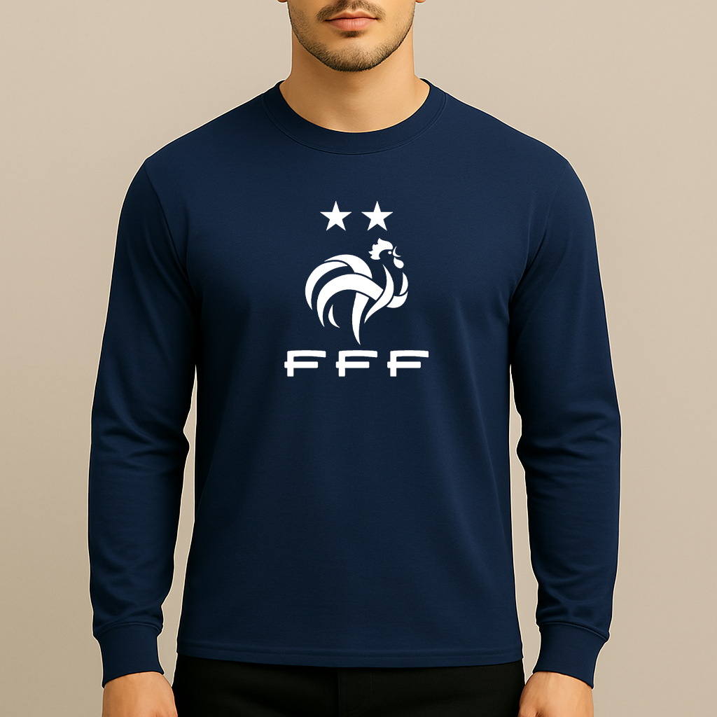 Men's France Soccer Long Sleeve T-Shirt