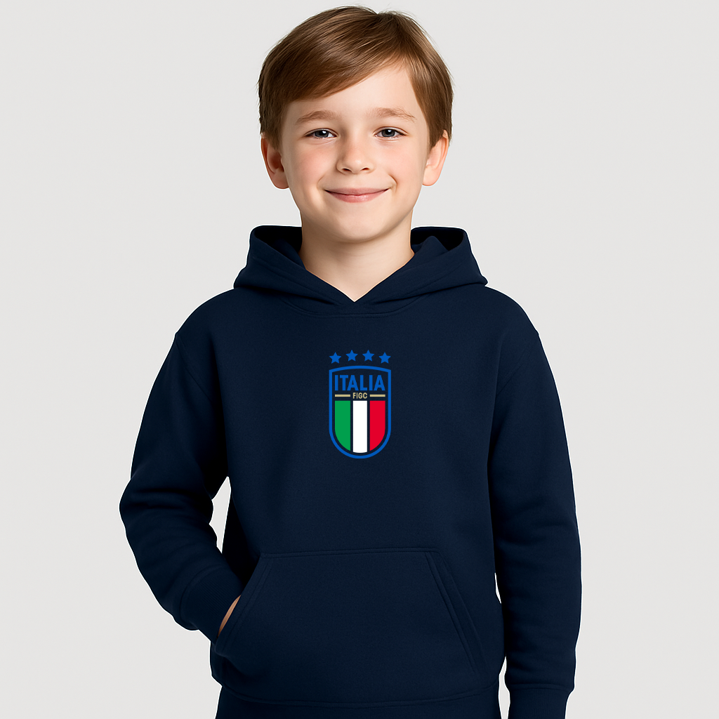 Youth Kids Italy National Soccer Team Pullover Hoodie