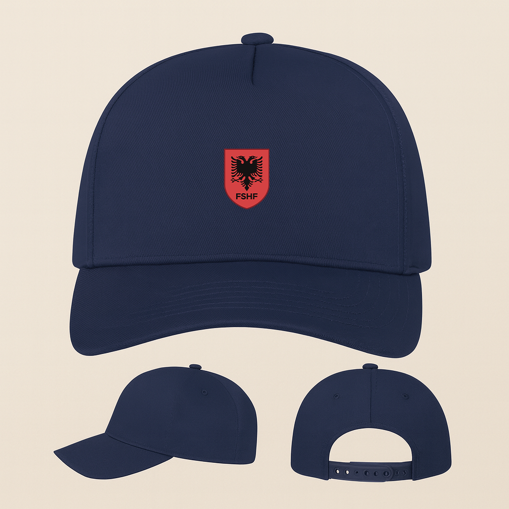 Albania National Soccer Team Five Panel Twill Snapback Cap