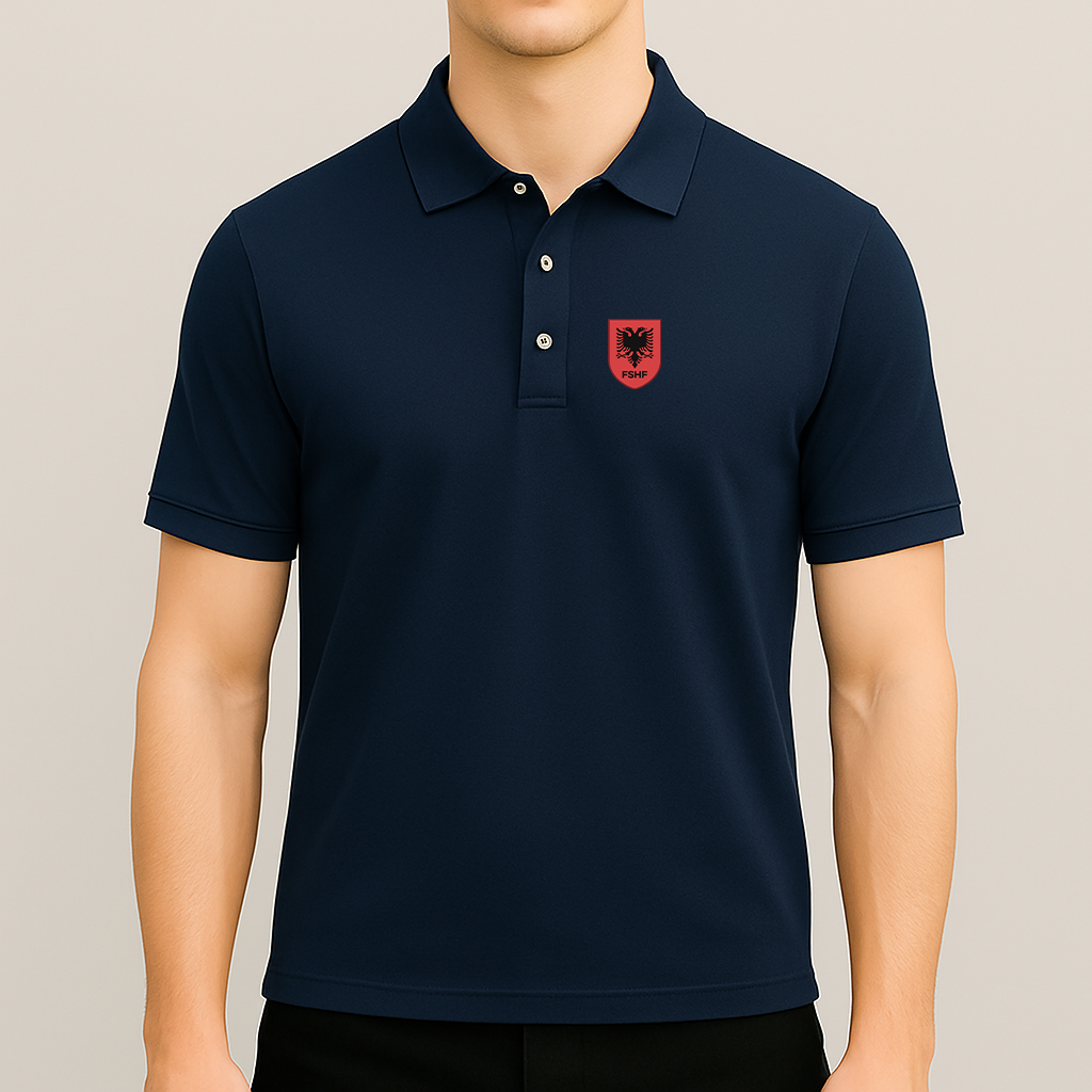 Men's Albania National Soccer Team Dry Blend Polo