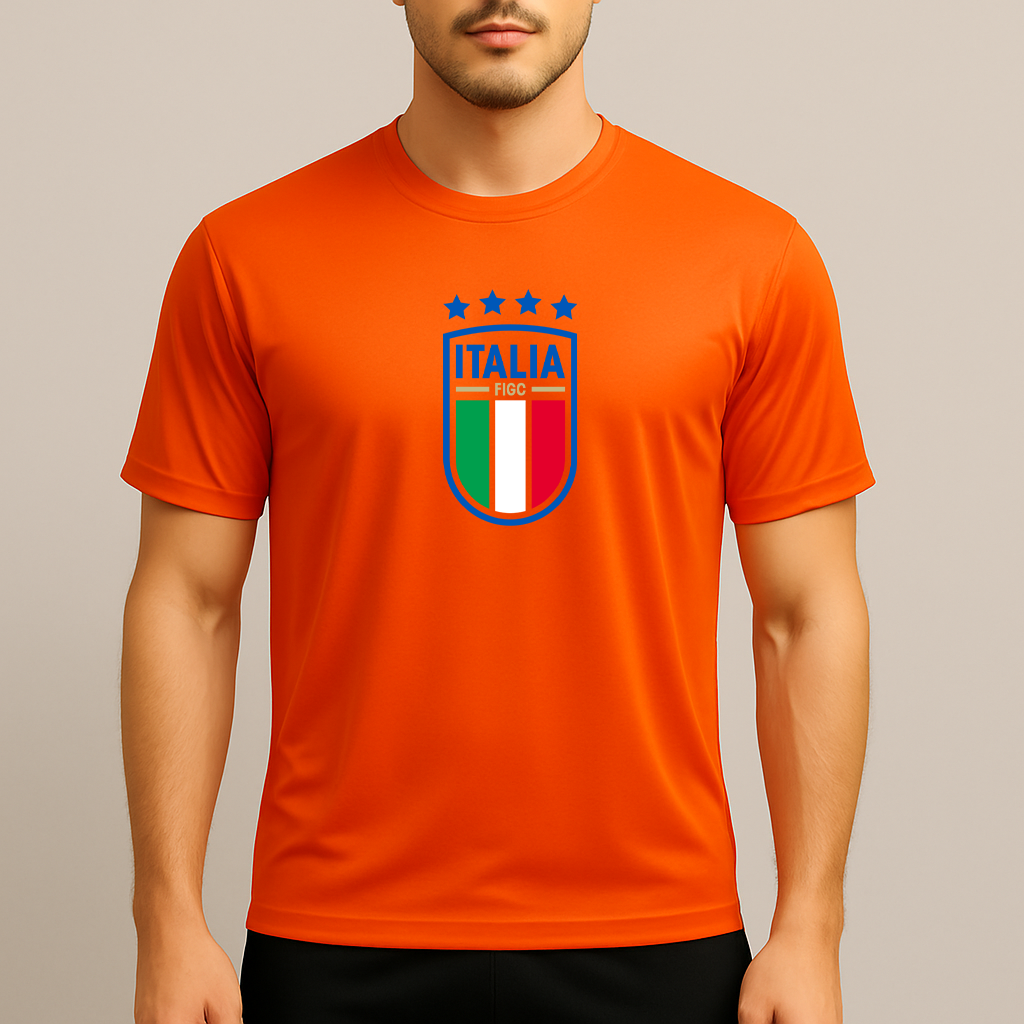 Men's Italy National Soccer Team Polyester T-Shirt