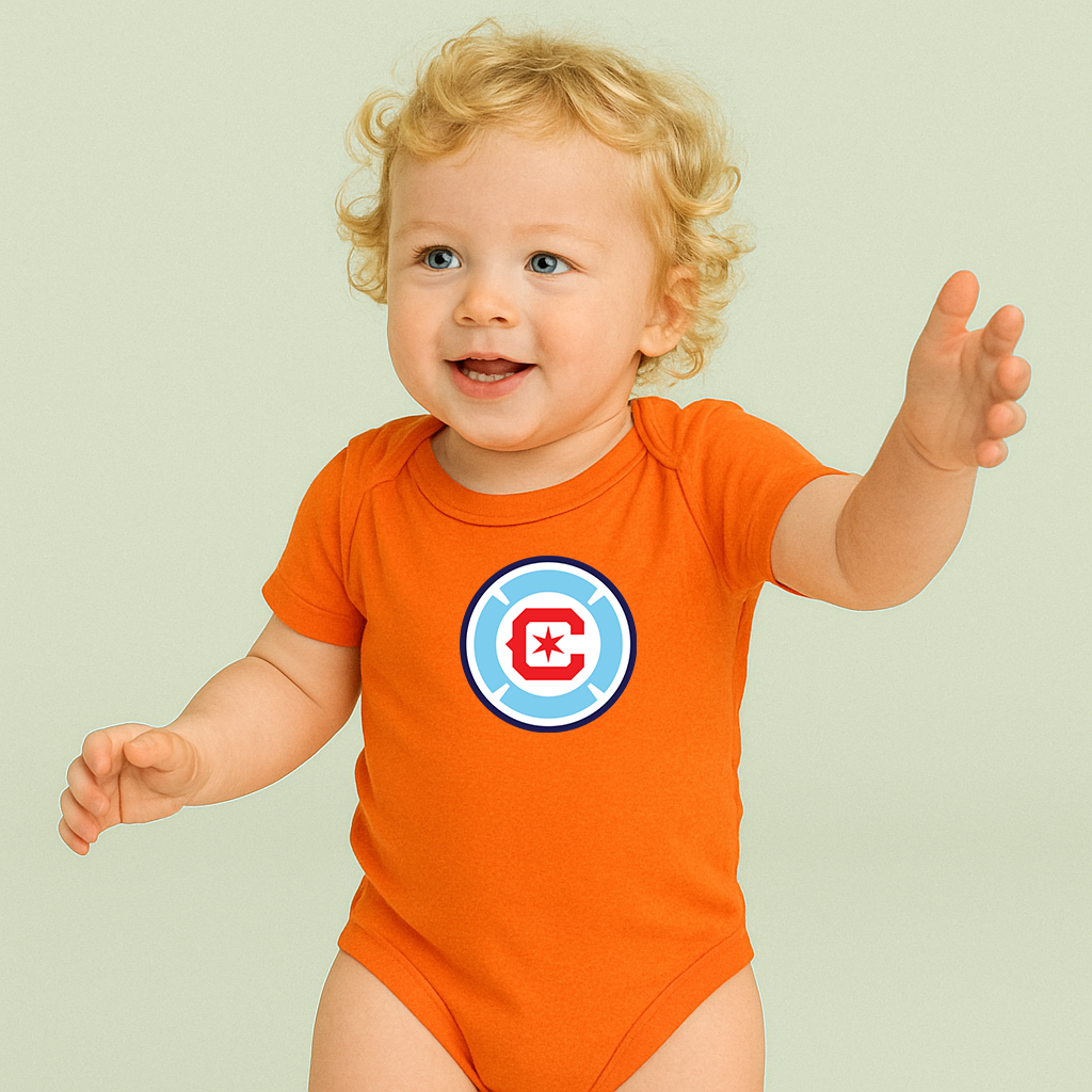 Chicago Fire Soccer Baby Romper Onesie