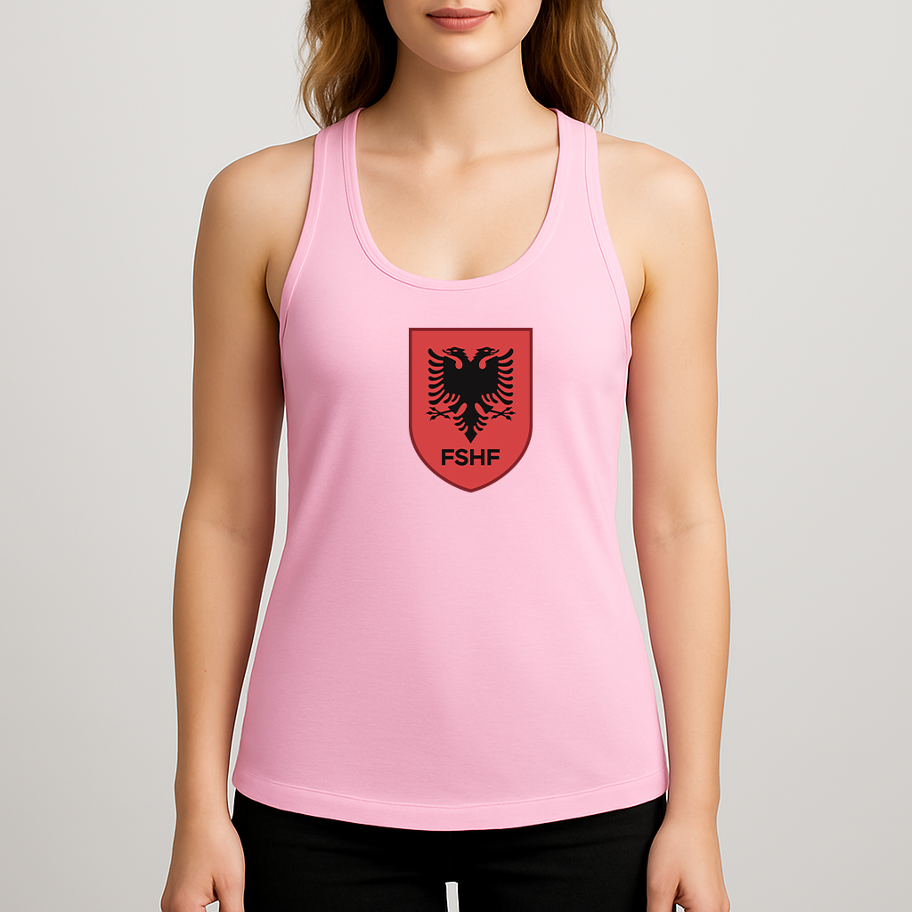 Women's Albania National Soccer Team Racerback Tank Top