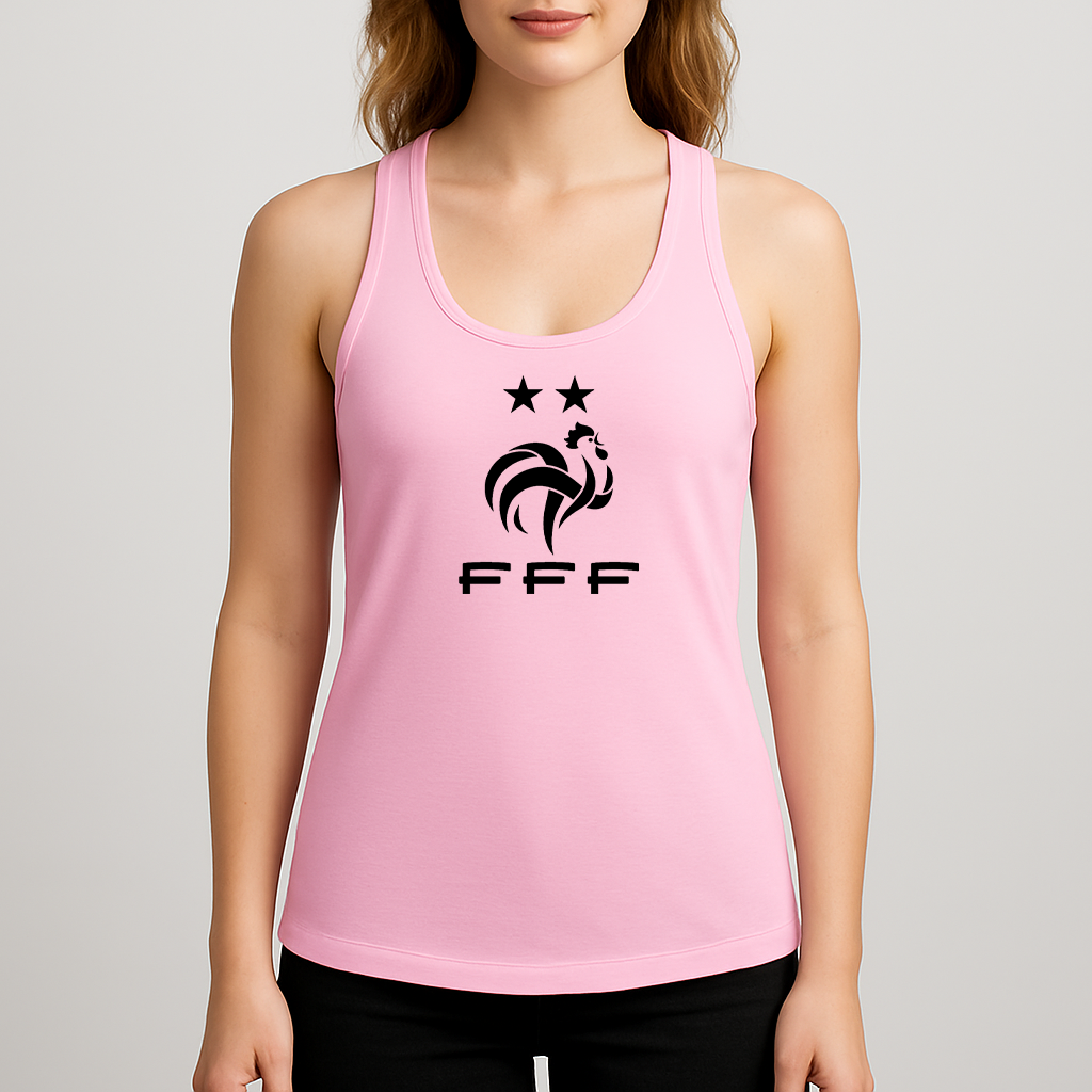 Women's France Soccer Racerback Tank Top