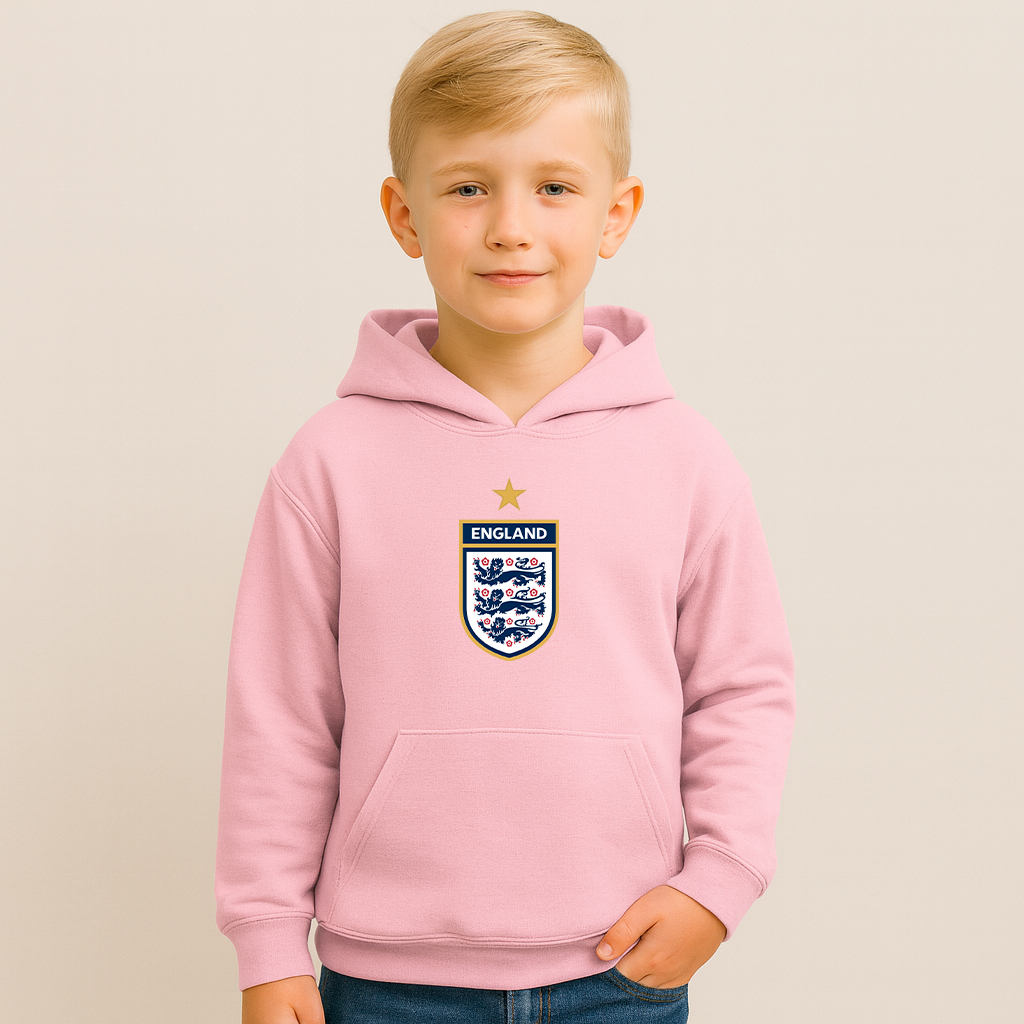 Youth Kids England National Soccer Team Pullover Hoodie