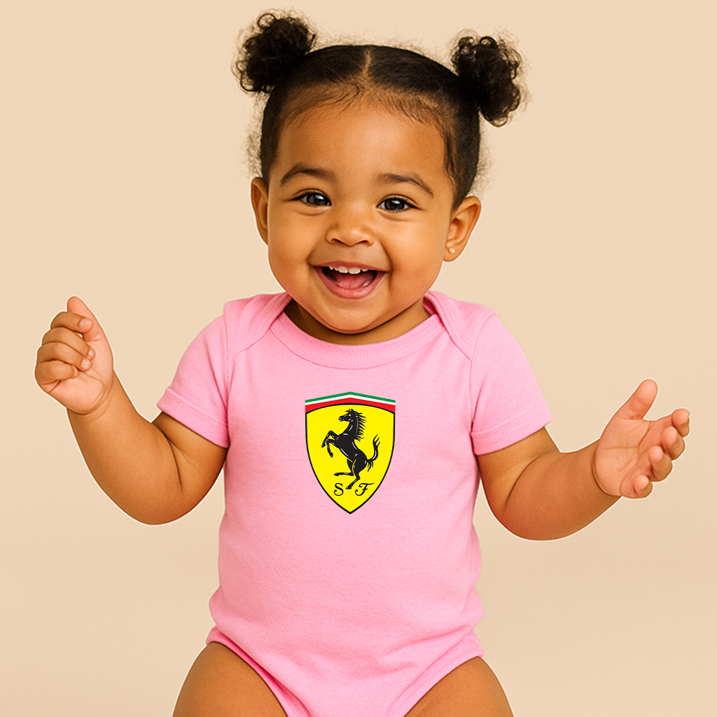 Ferrari Motorsport Car Baby Romper Onesie