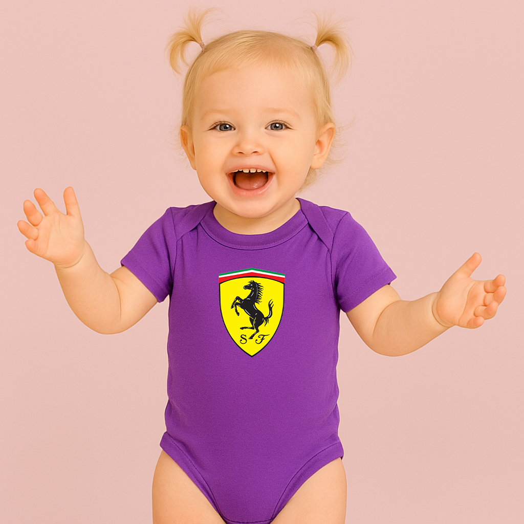 Ferrari Motorsport Car Baby Romper Onesie