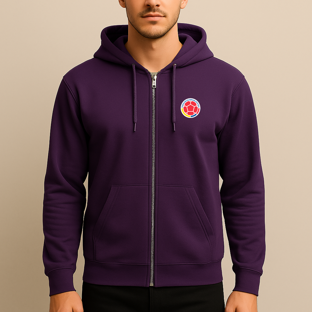 Men's Colombia National Soccer Team Zipper Hoodie