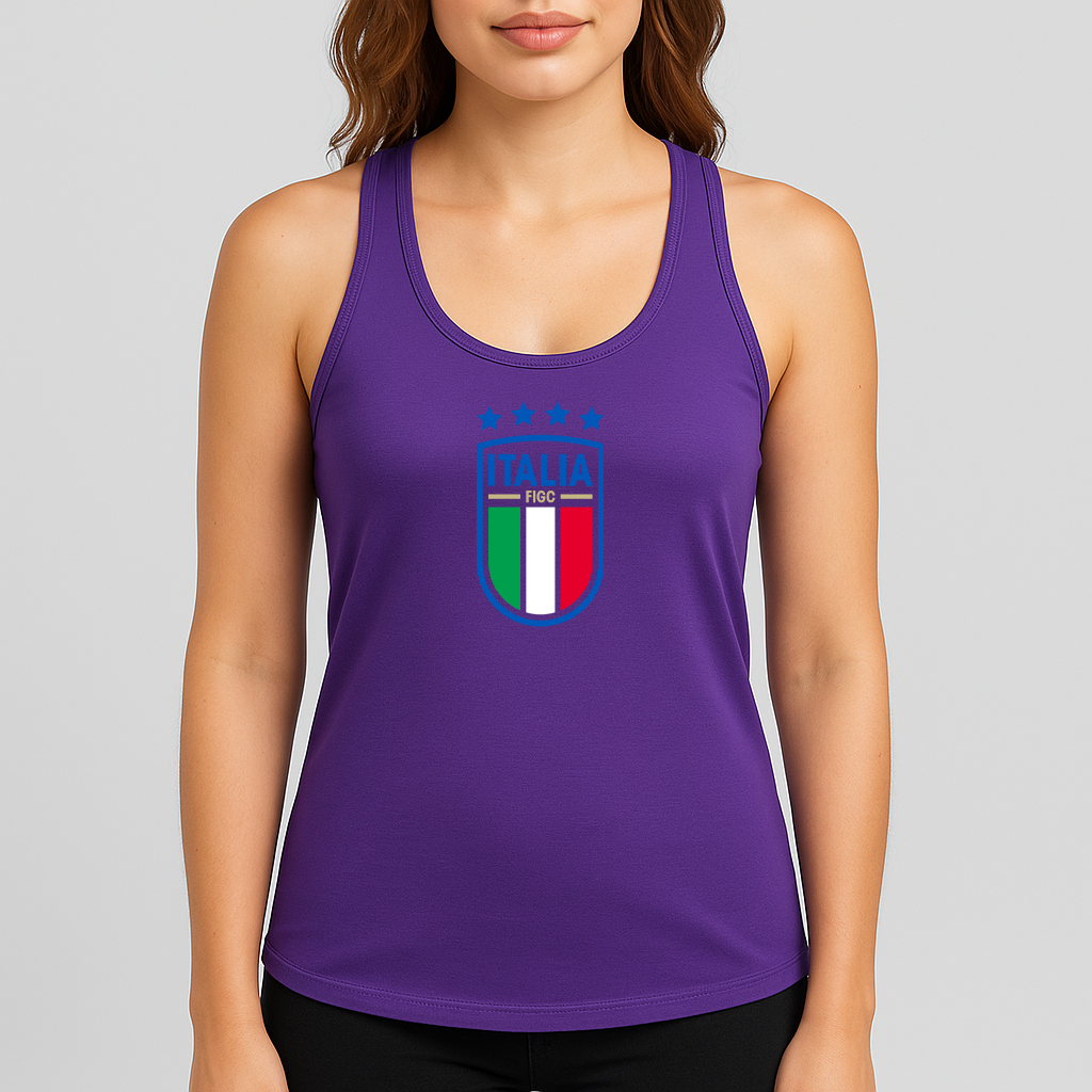 Women's Italy National Soccer Team Racerback Tank Top