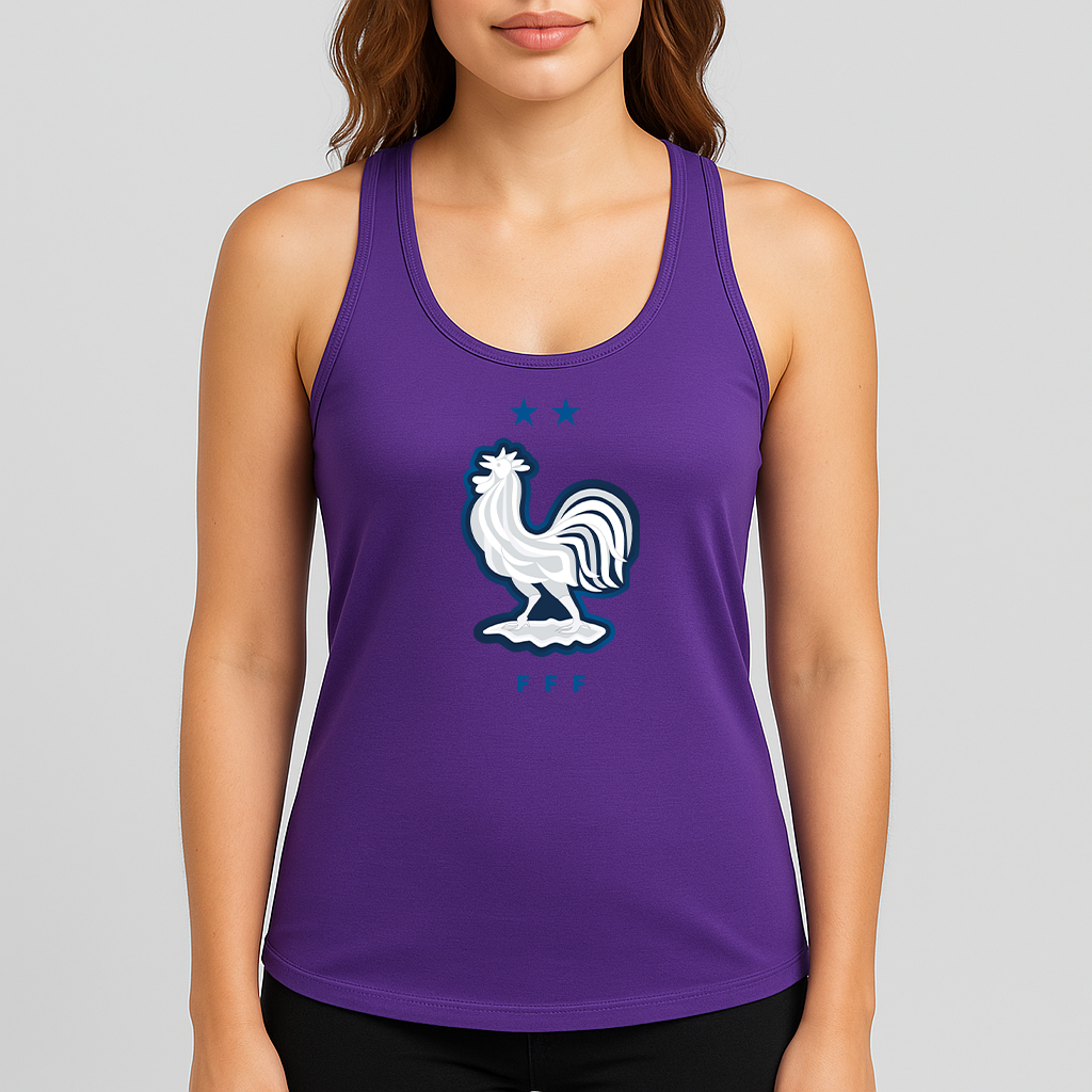 Women's France National Soccer Team Racerback Tank Top