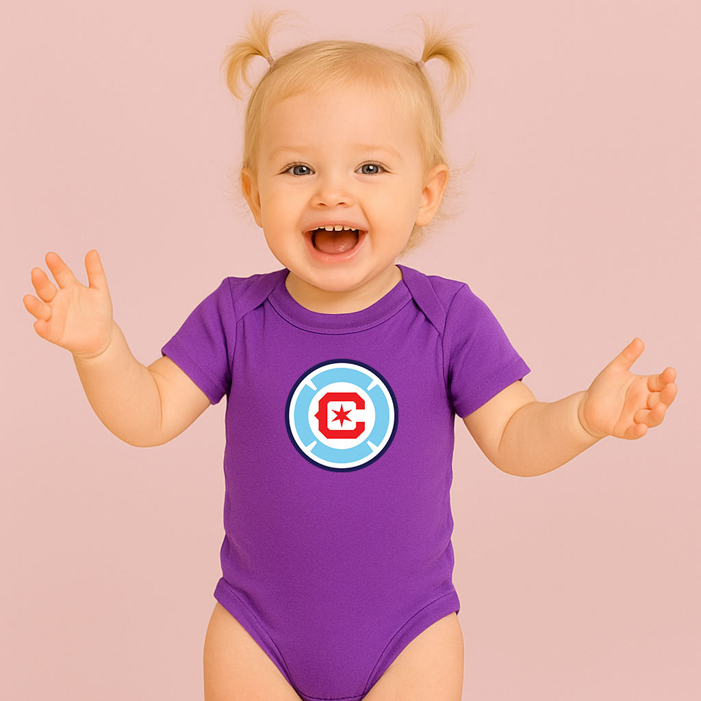 Chicago Fire Soccer Baby Romper Onesie
