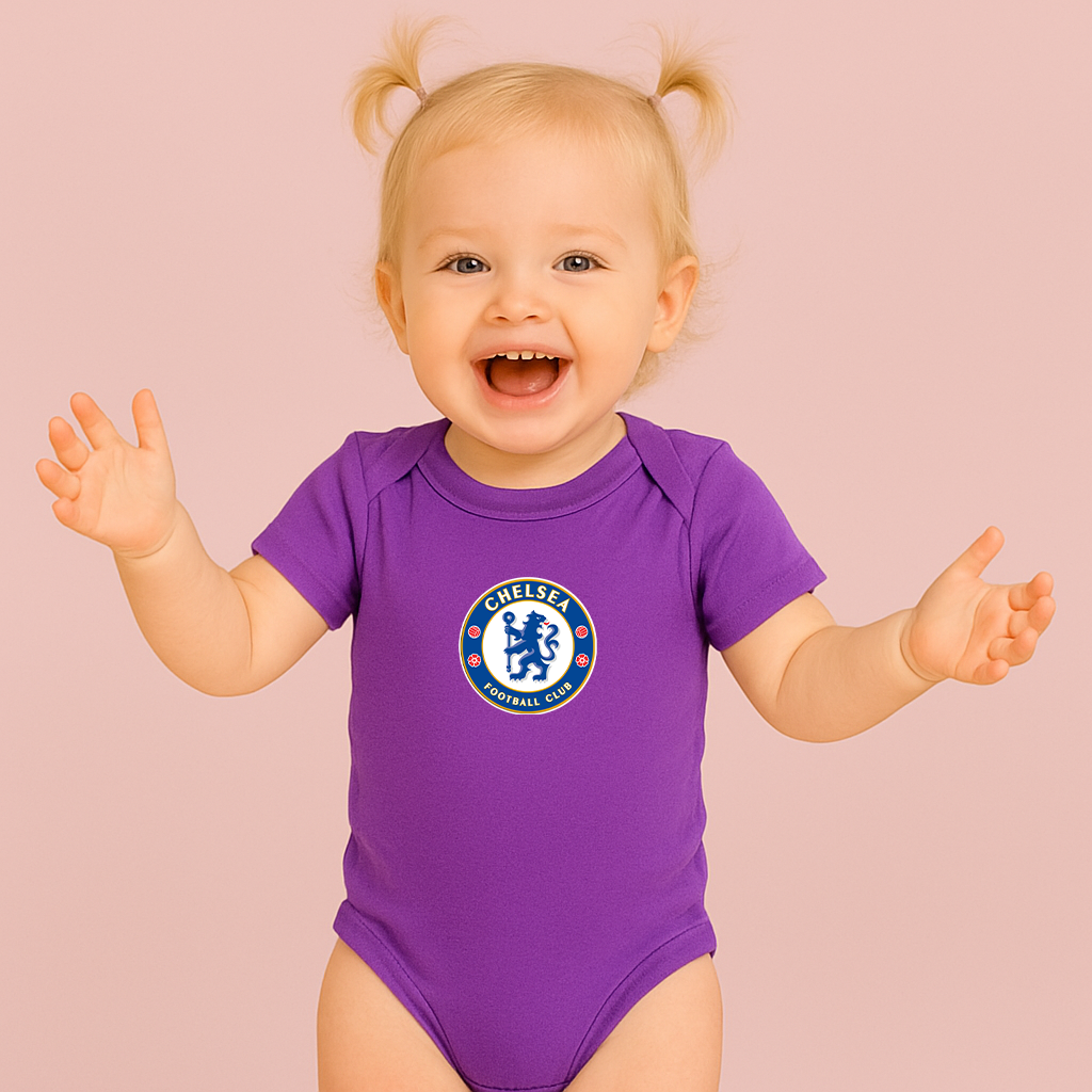 Baby Chelsea Soccer Romper Onesie