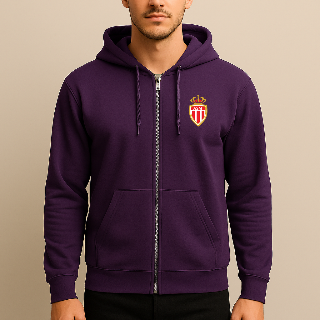 Men's AS Monaco FC Zipper Hoodie