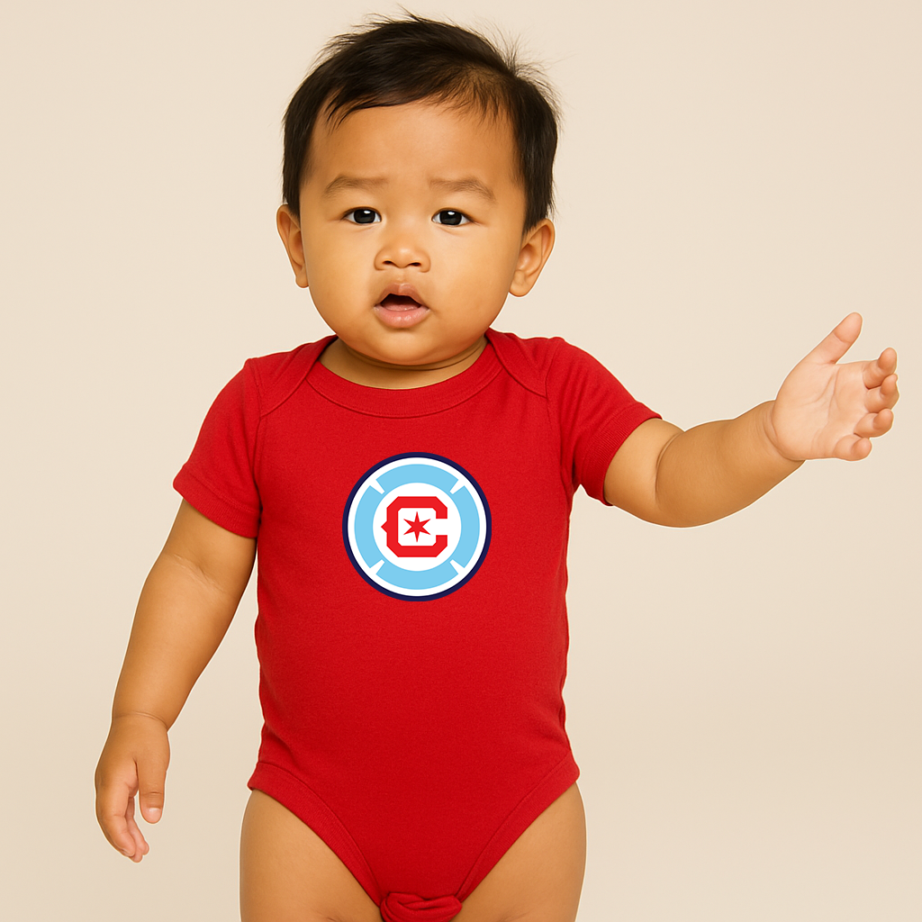 Chicago Fire Soccer Baby Romper Onesie
