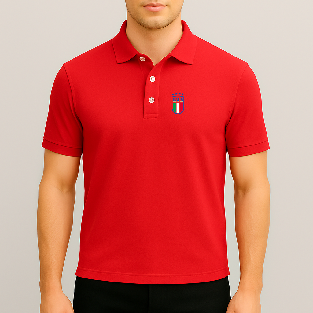 Men's Italy National Soccer Team Dry Blend Polo