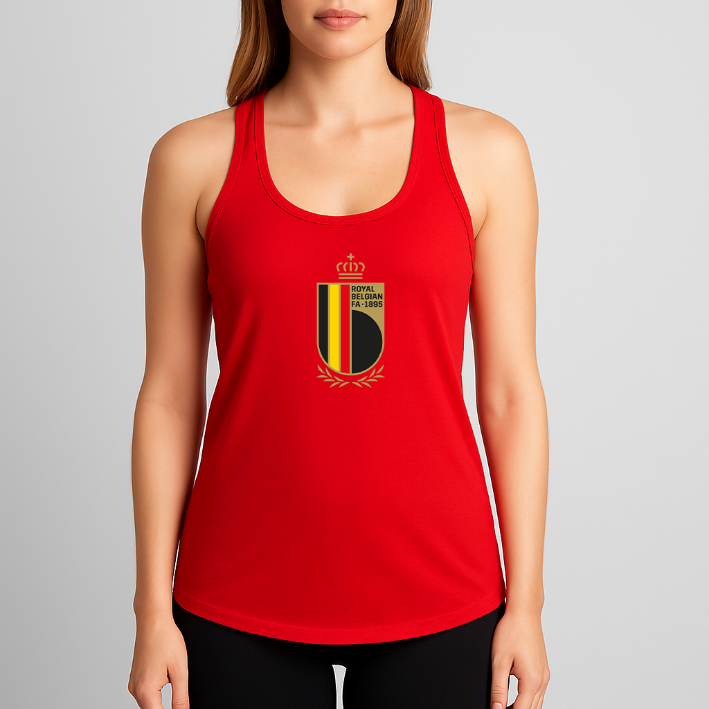 Women's Belgium National Soccer Team Racerback Tank Top