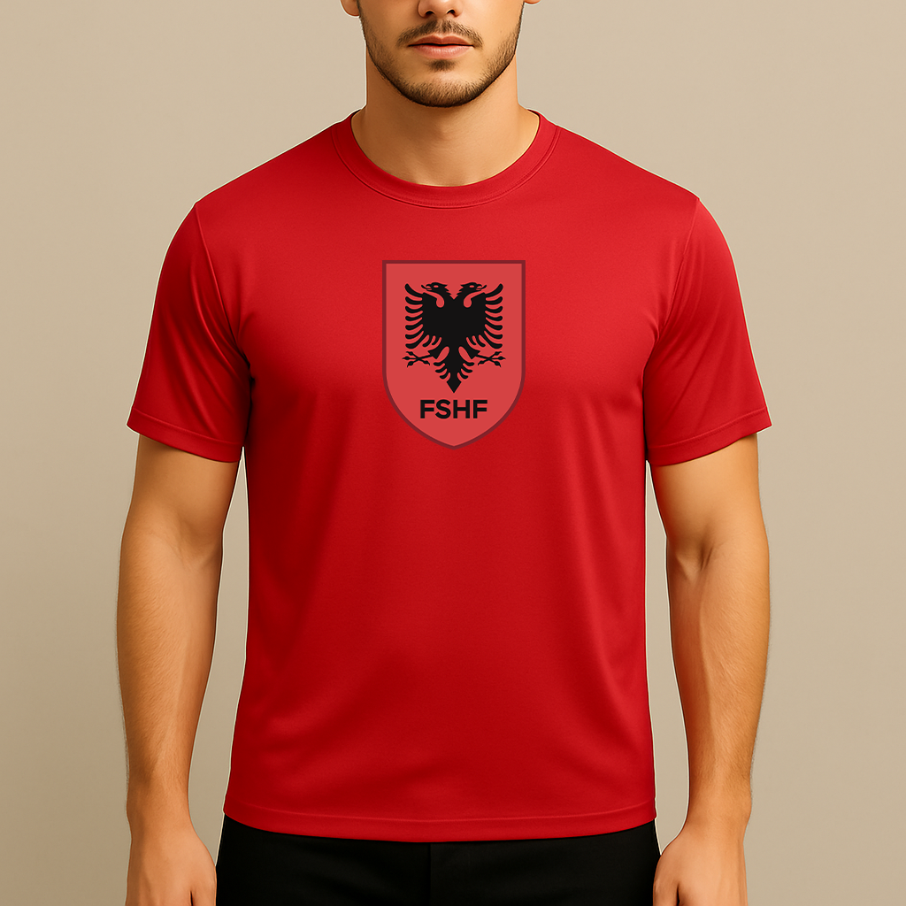 Men's Albania National Soccer Team Polyester T-Shirt