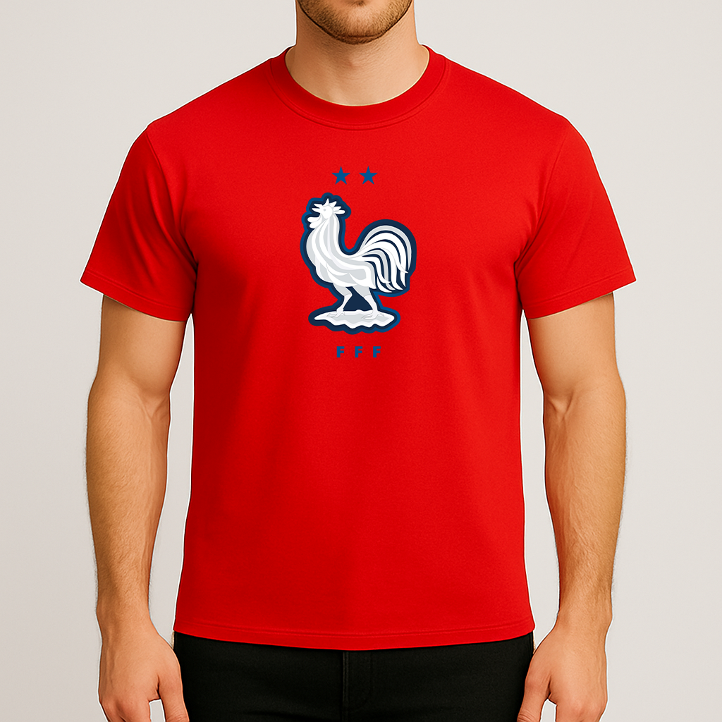 Men's France National Soccer Team Cotton T-Shirt