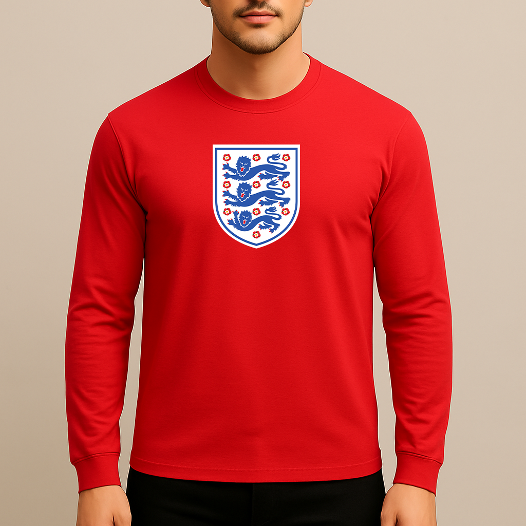 Men's England National Football Team Long Sleeve T-Shirt