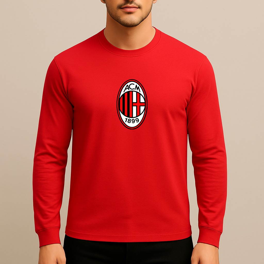 Men’s AC Milan Soccer Long Sleeve T-Shirt