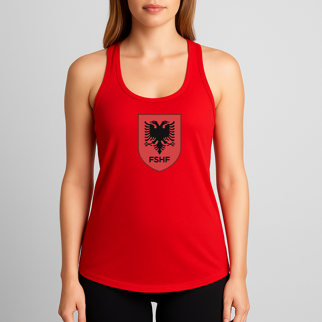 Women's Albania National Soccer Team Racerback Tank Top