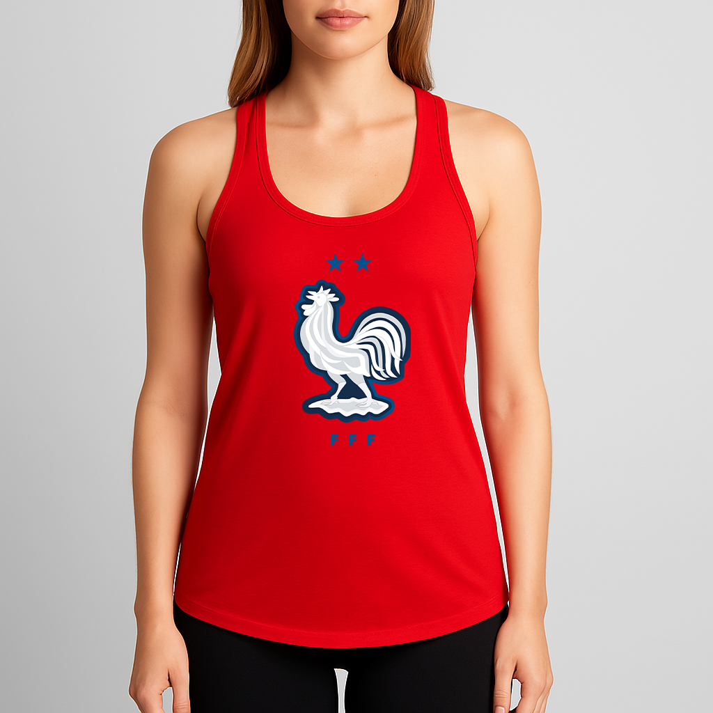 Women's France National Soccer Team Racerback Tank Top