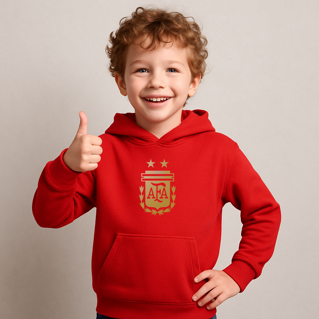 Youth Kids Argentina Soccer Pullover Hoodie