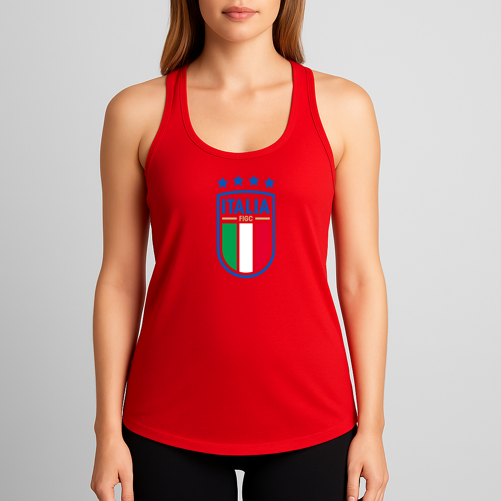 Women's Italy National Soccer Team Racerback Tank Top
