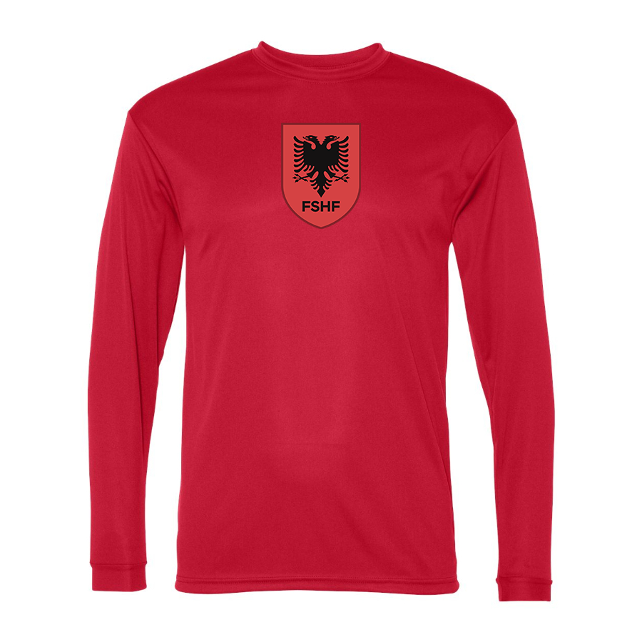 Men’s Albania National Soccer Team - Performance Long Sleeve T-Shirt - 5104