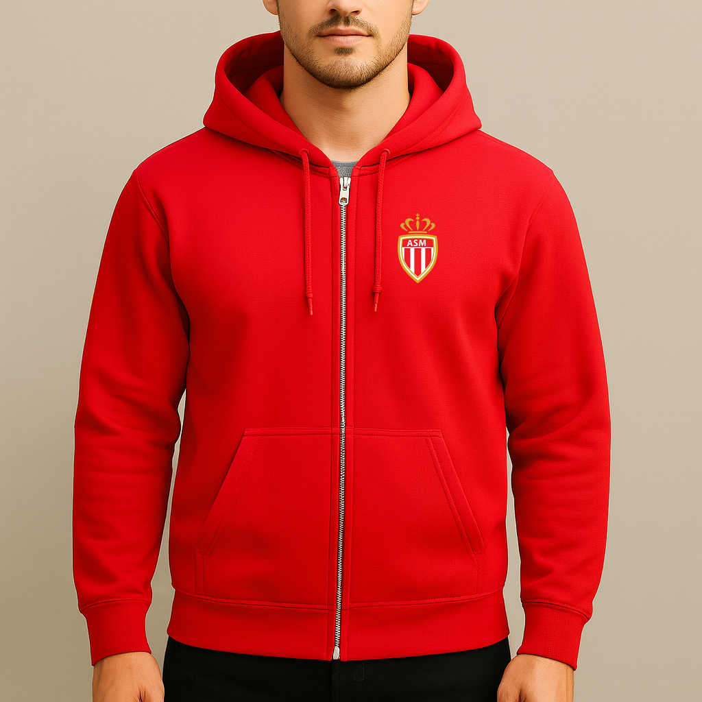 Men's AS Monaco FC Zipper Hoodie