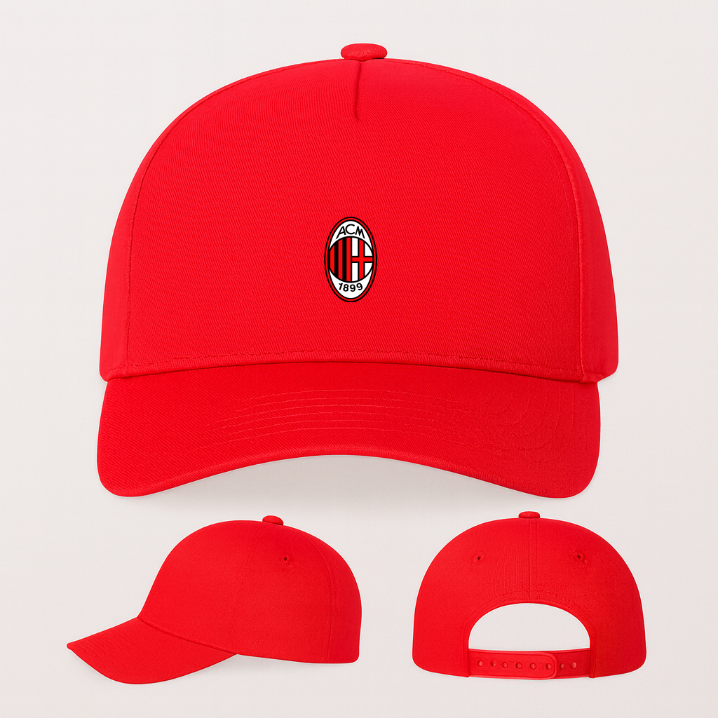 AC Milan Soccer Five Panel Twill Snapback Cap