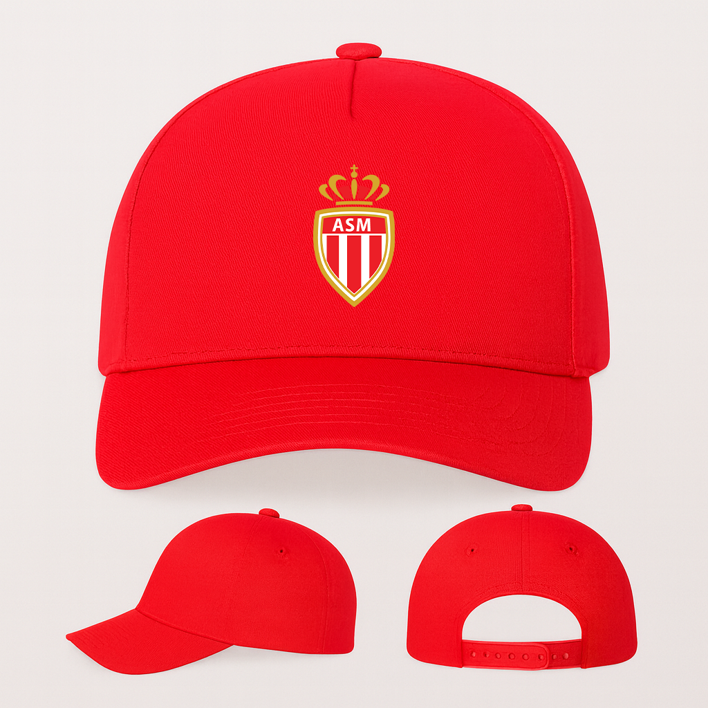 AS Monaco FC Five Panel Twill Snapback Cap