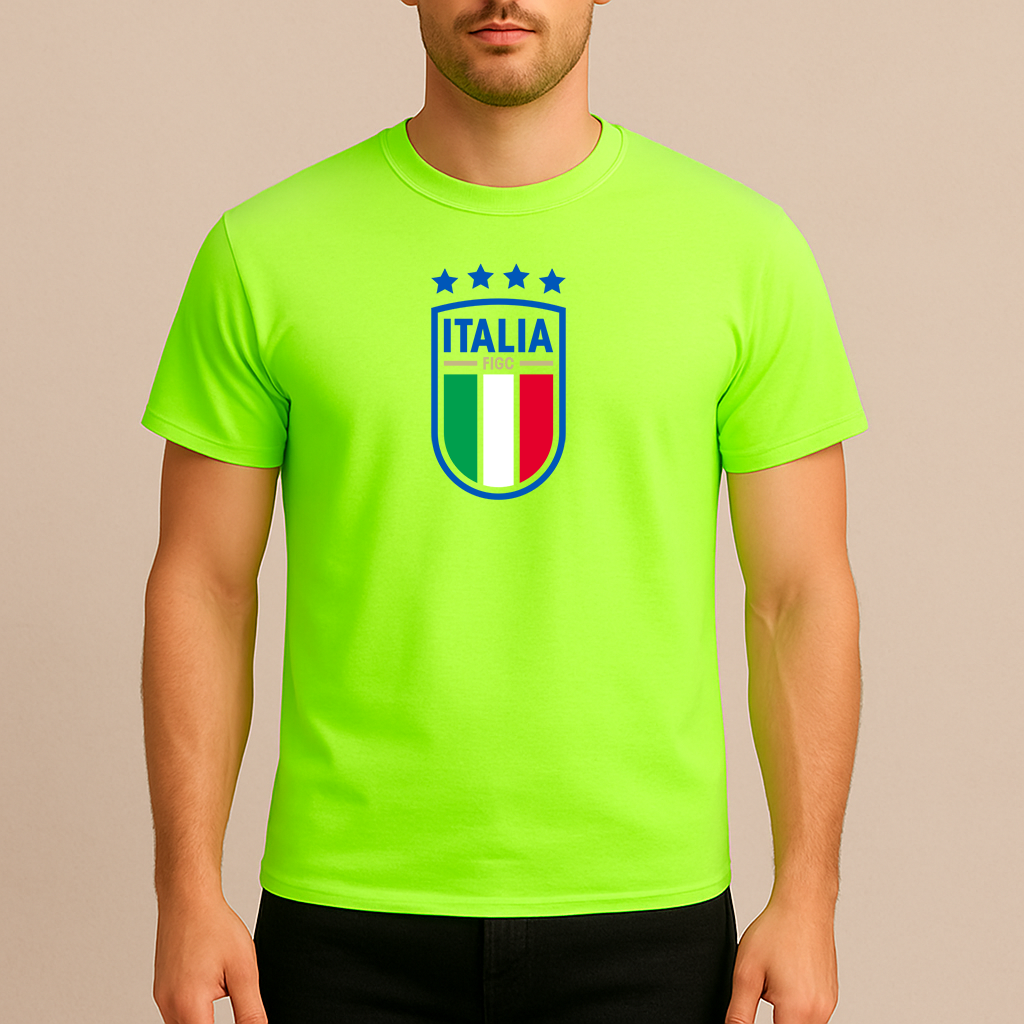 Men's Italy National Soccer Team Cotton T-Shirt