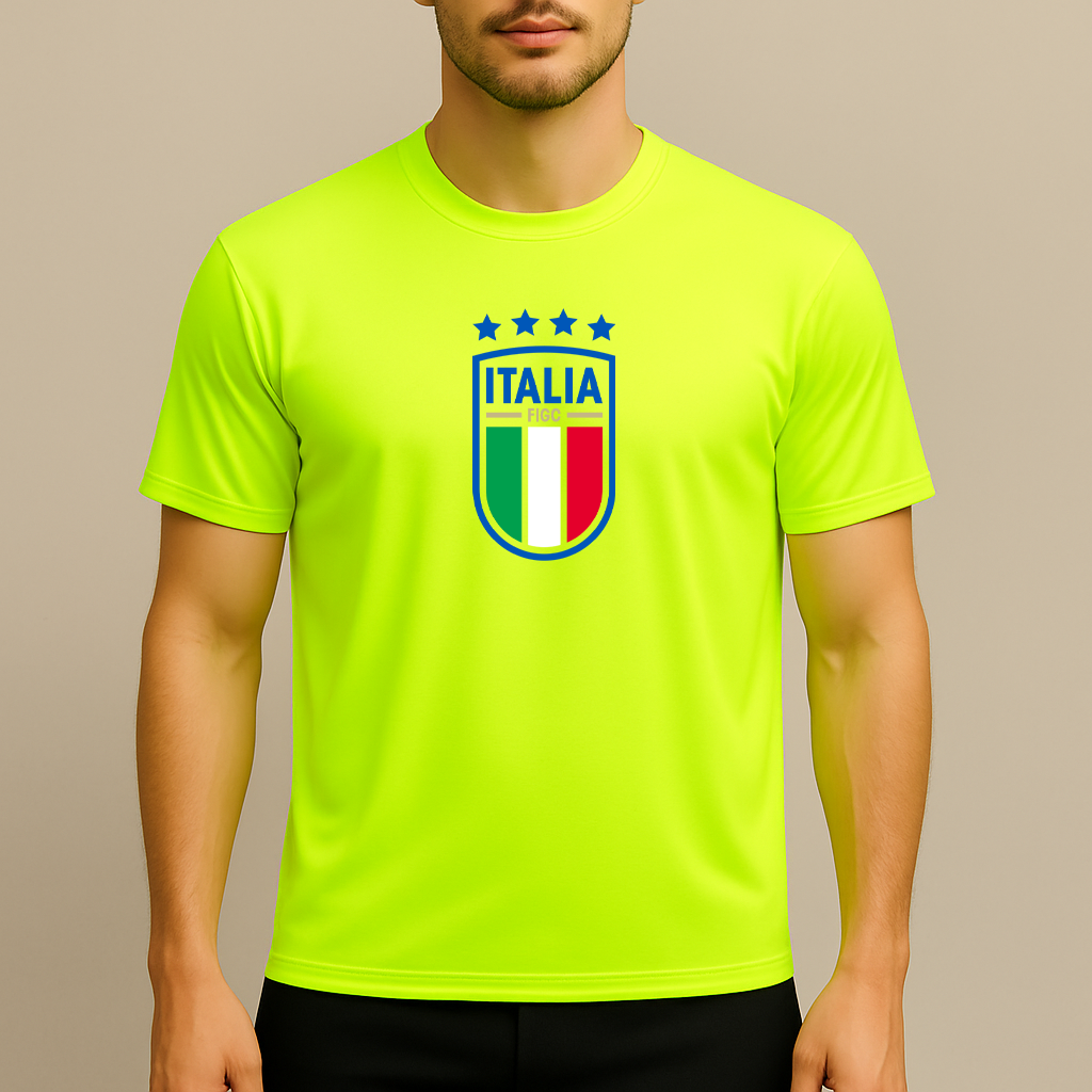 Men's Italy National Soccer Team Polyester T-Shirt
