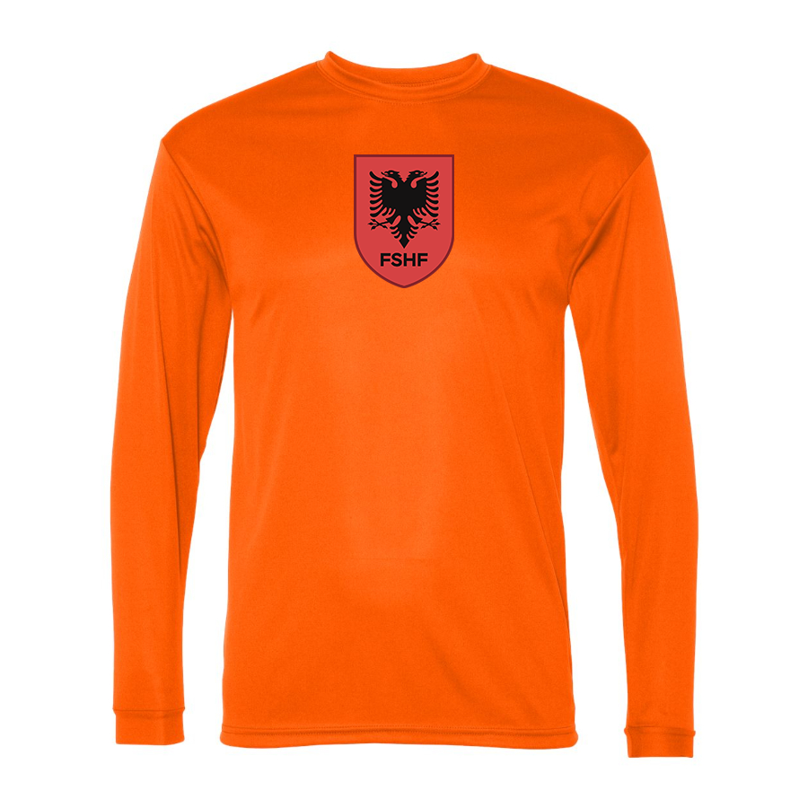Men’s Albania National Soccer Team - Performance Long Sleeve T-Shirt - 5104