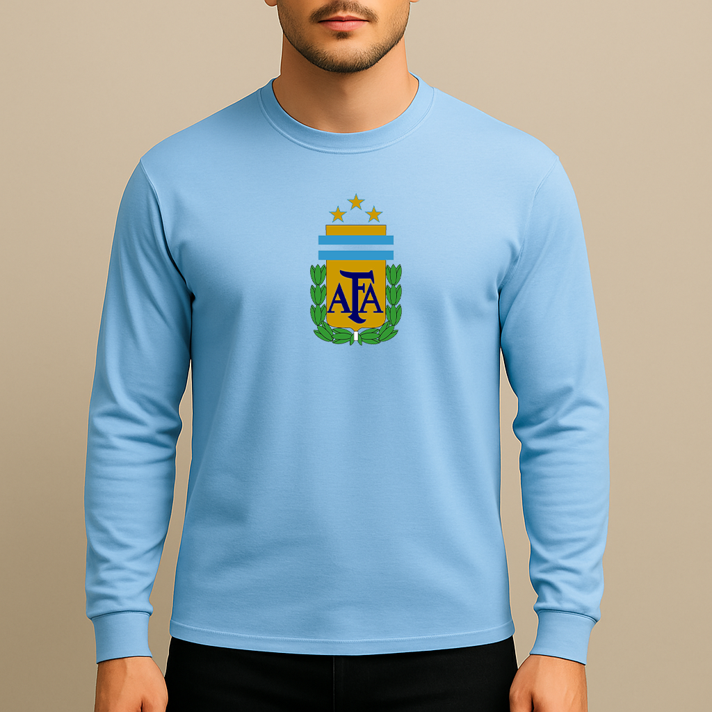 Men's Argentina National Soccer Team Long Sleeve T-Shirt