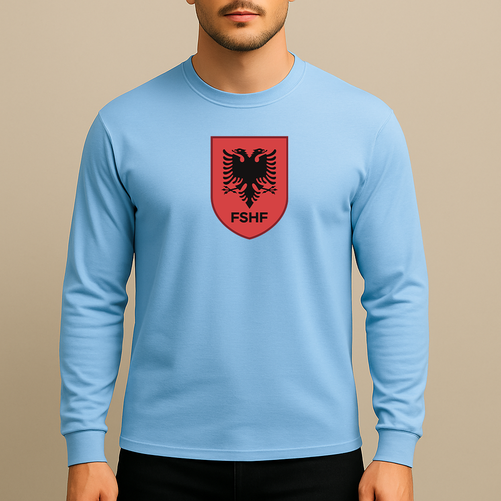 Men's Albania National Soccer Team Long Sleeve T-Shirt