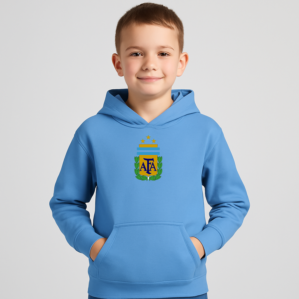 Youth Kids Argentina National Soccer Team Pullover Hoodie