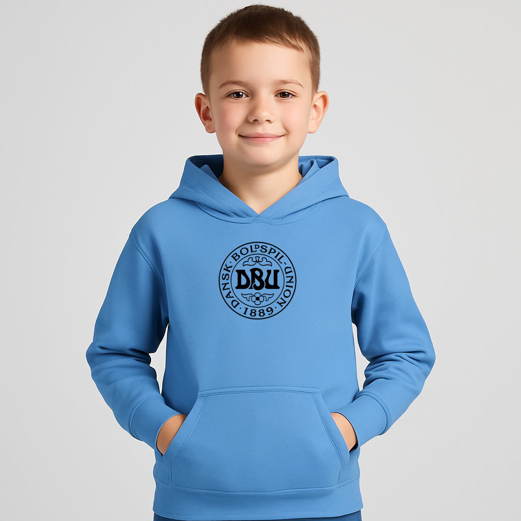 Youth Kids Denmark Soccer Pullover Hoodie