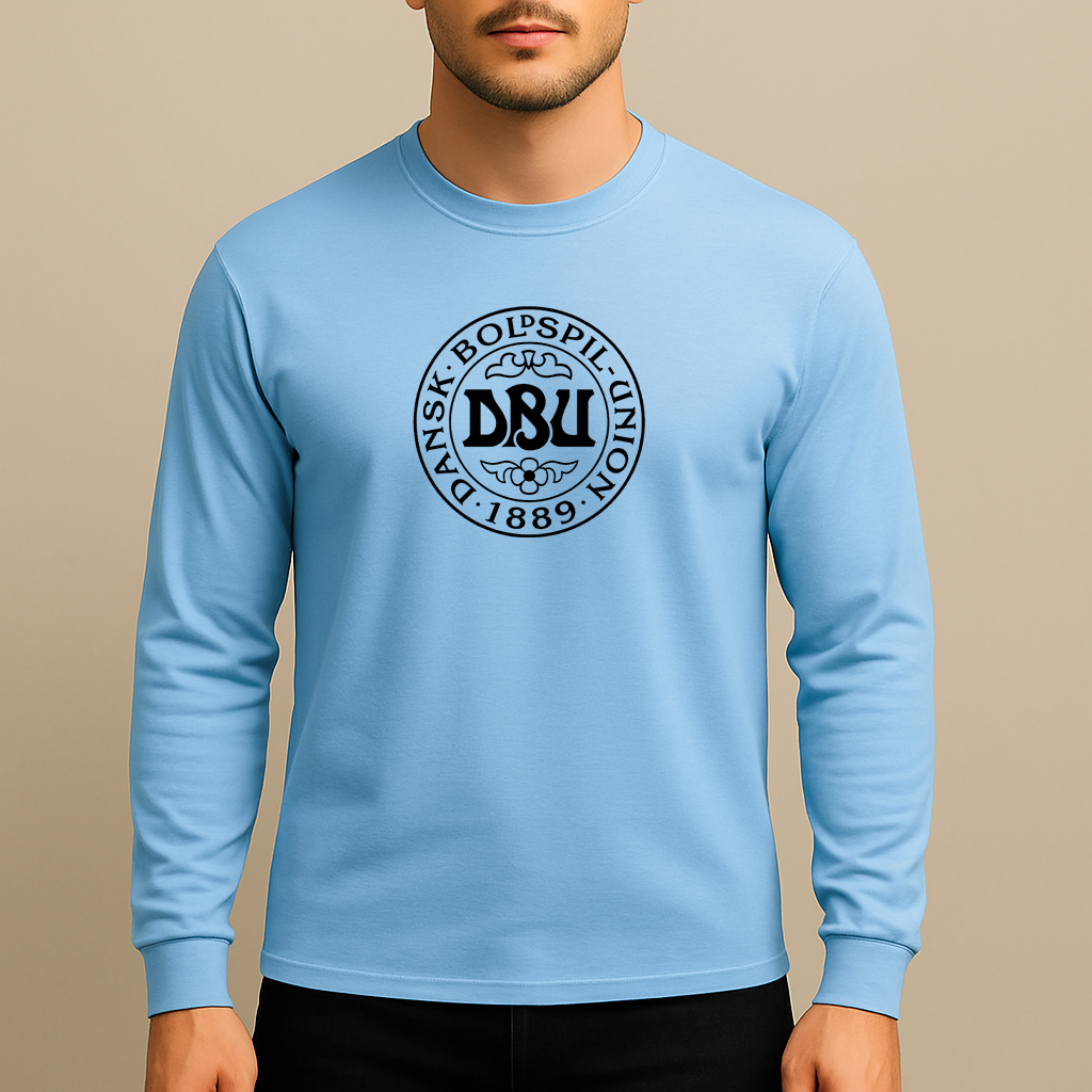 Men's Denmark Soccer Long Sleeve T-Shirt