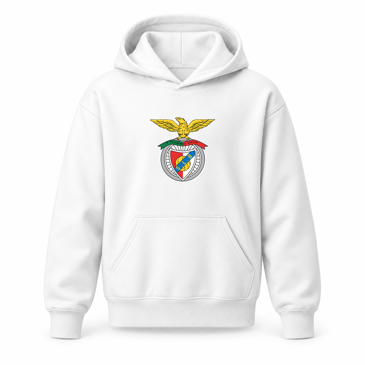 Youth Kids SL Benfica FC Pullover Hoodie | Color: White | Refreshed youth hoodie, original Drive artwork