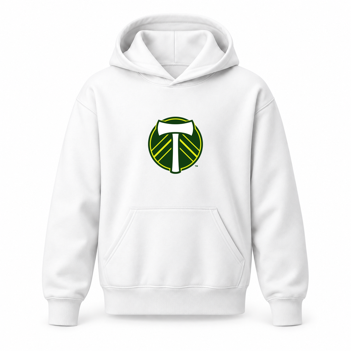 Youth Kids Portland Timbers FC Pullover Hoodie | Color: White | Refreshed youth hoodie, original Drive artwork