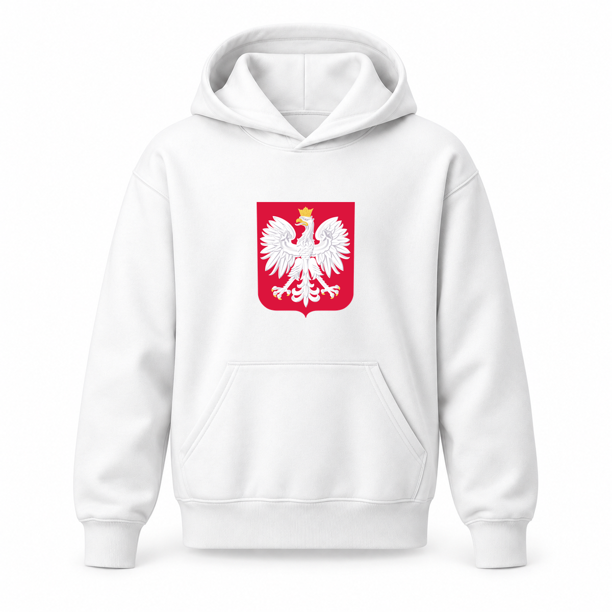 Youth Kids Poland National Soccer Team Pullover Hoodie | Color: White | Refreshed youth hoodie, original Drive artwork