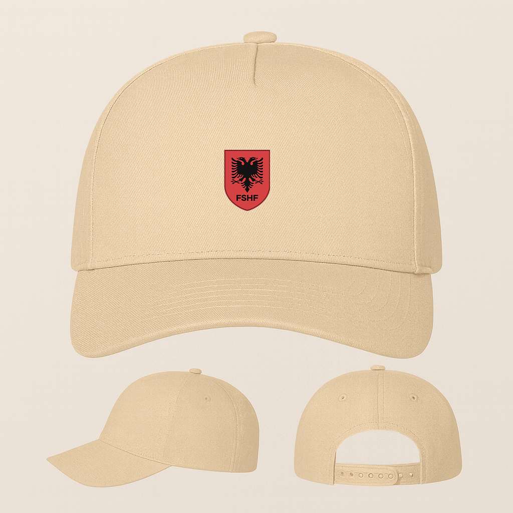 Albania National Soccer Team Five Panel Twill Snapback Cap