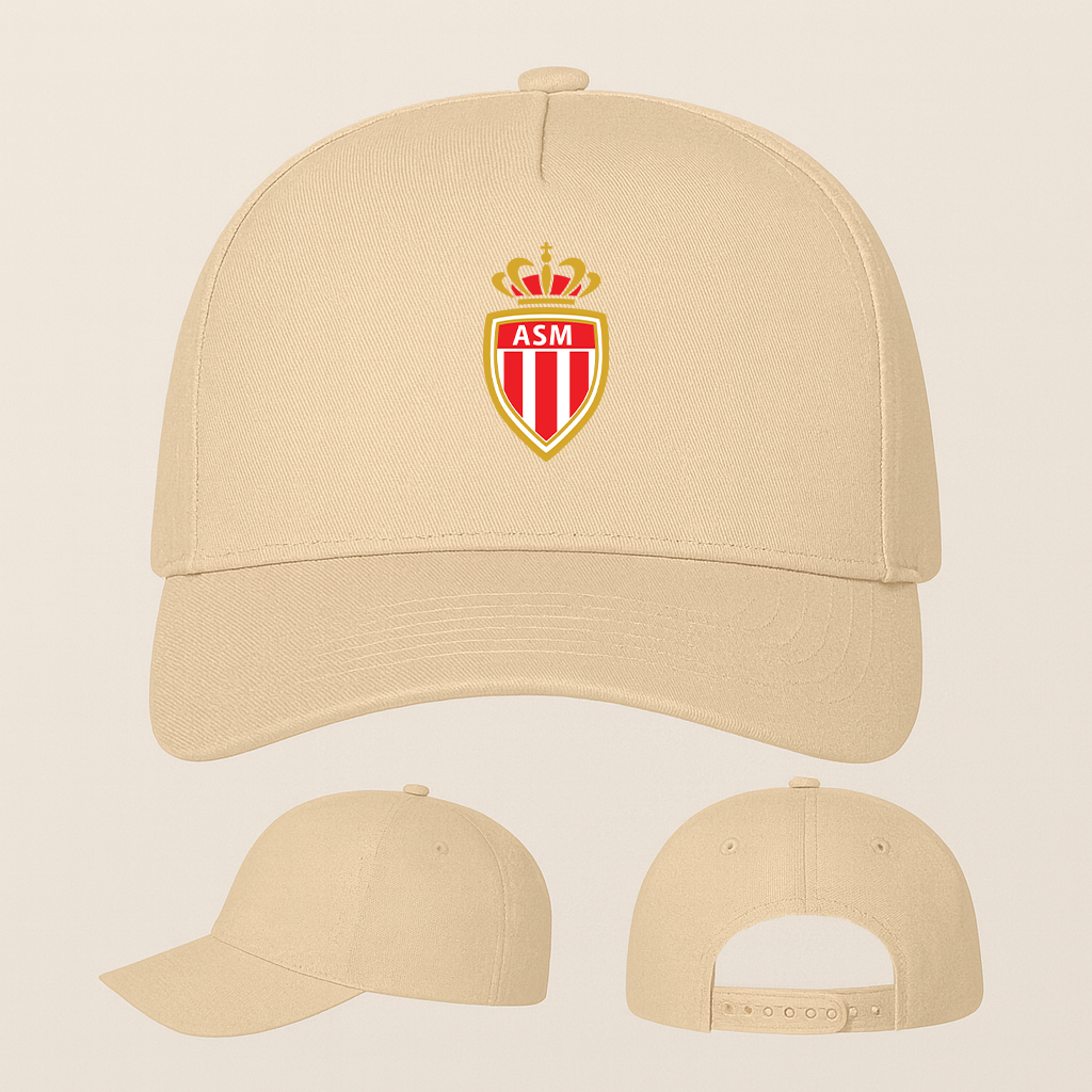 AS Monaco FC Five Panel Twill Snapback Cap