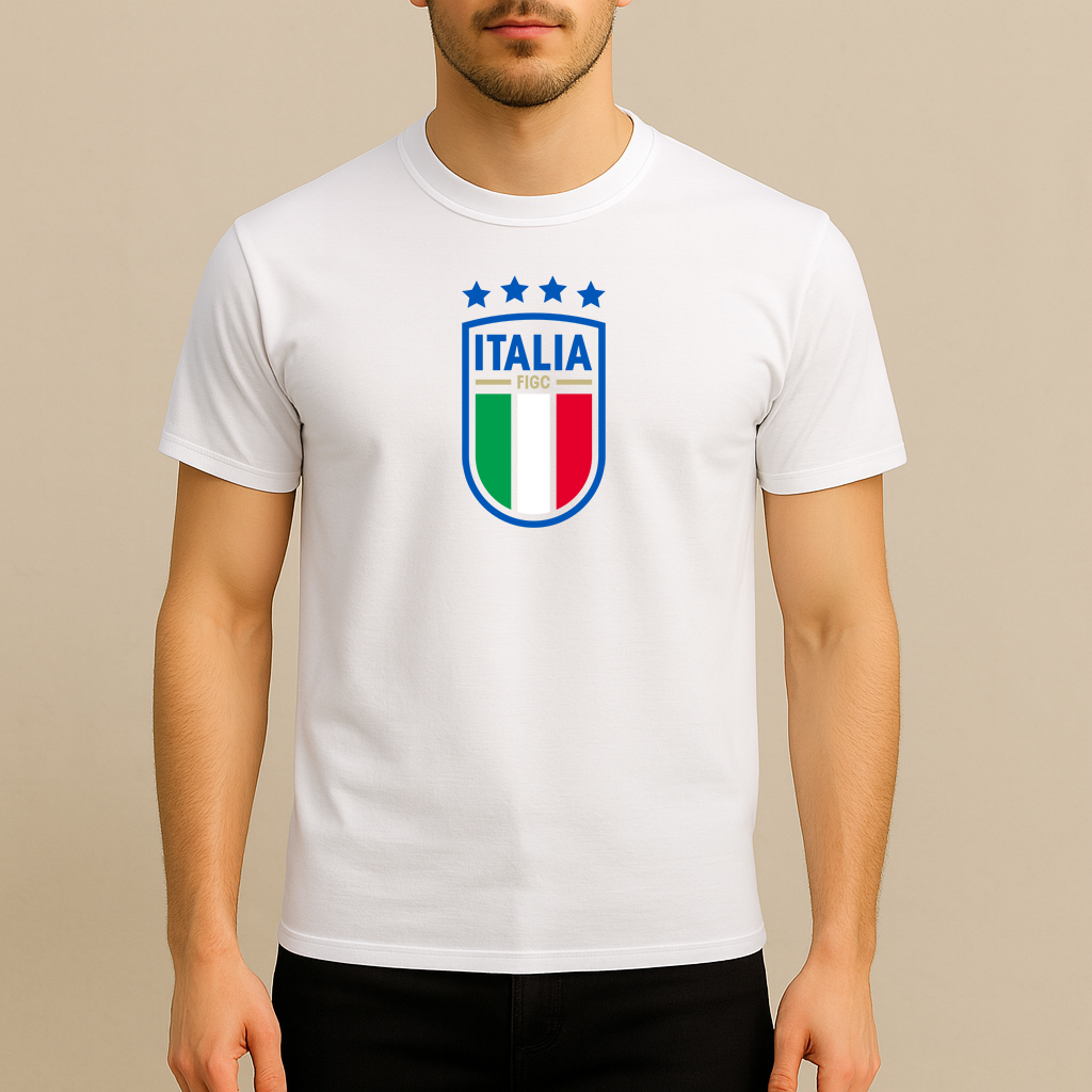 Men's Italy National Soccer Team Cotton T-Shirt