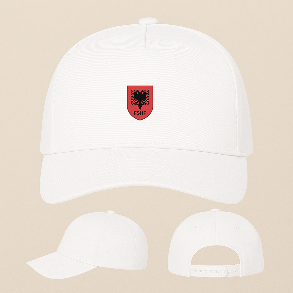 Albania National Soccer Team Five Panel Twill Snapback Cap