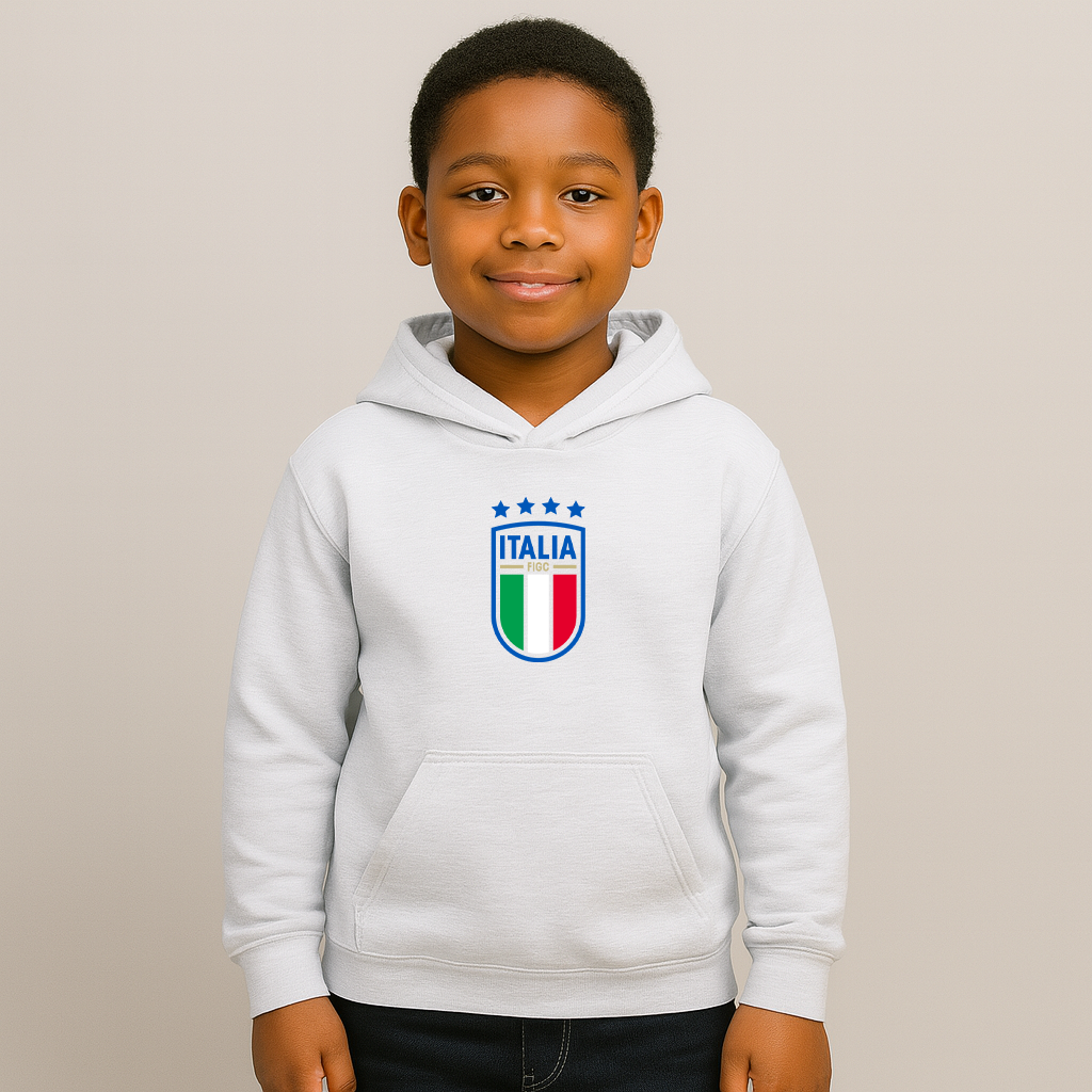 Youth Kids Italy National Soccer Team Pullover Hoodie